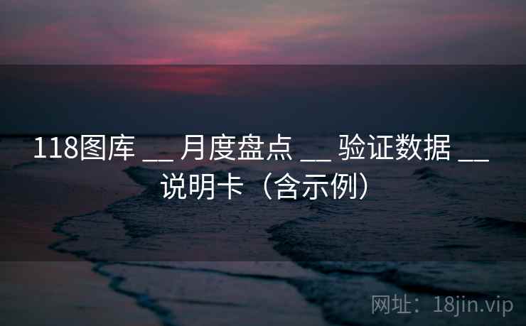 118图库 __ 月度盘点 验证数据 说明卡（含示例）  第2张